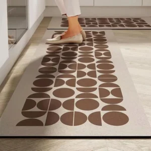 Brown and beige modern Kitchen carpet