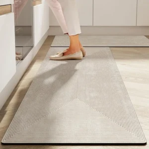 Beige diatomite kitchen mat